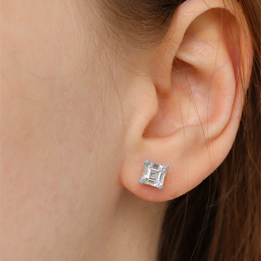 Asscher Ohrstecker Small